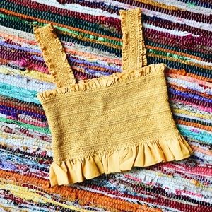 Forever21 Yellow Crop Top